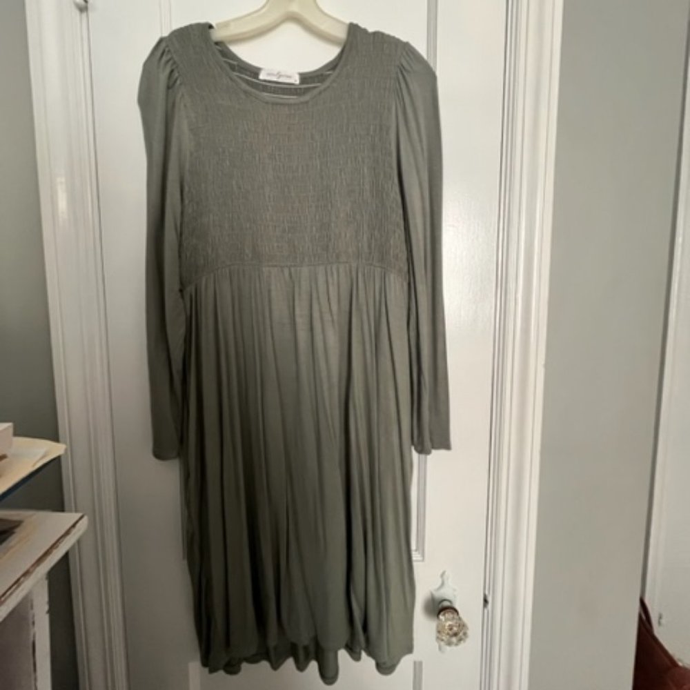 Green smock dress